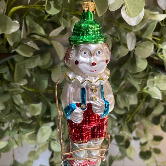 Vintage Columbia Hand Blown Glass Xmas Christmas Tree Ornament Marked 5” - Picture 1 of 7